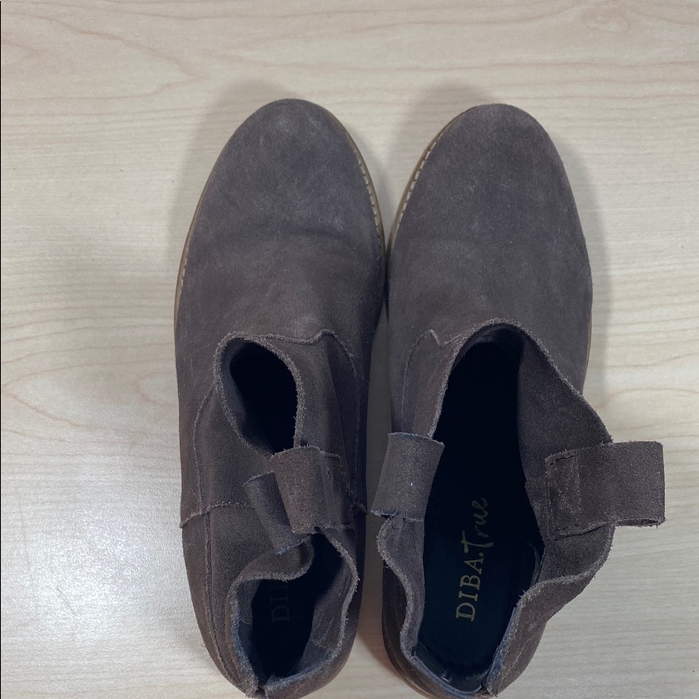 Diba Plane to See Brown Suede Slip on Ankle Boots - Picture 4 of 10